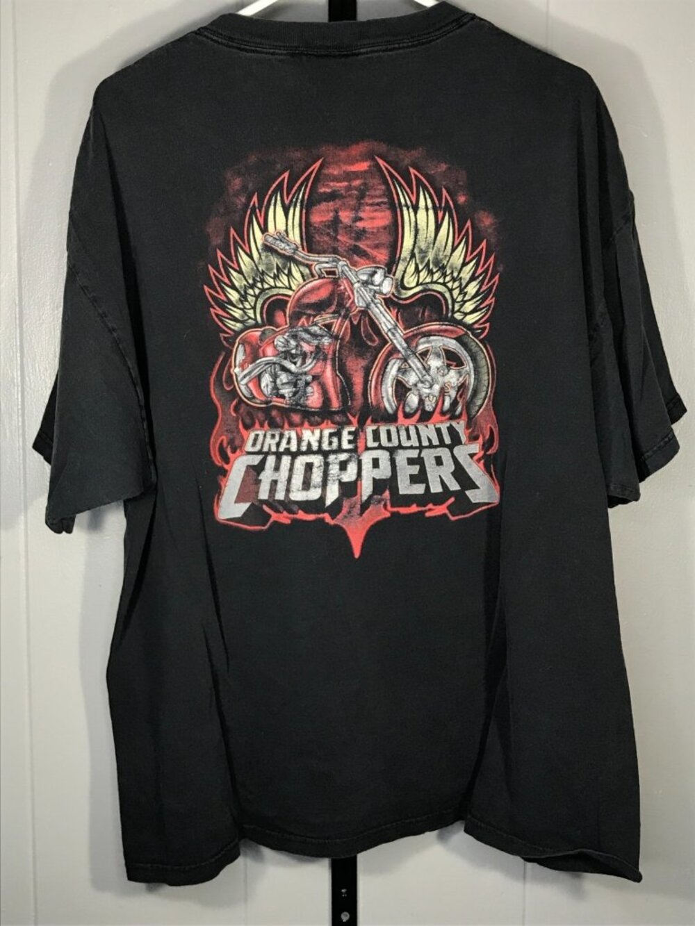 Vintage Orange County Choppers Shirt Adult XL Wings Motorcycle Biker Grunge Y2K